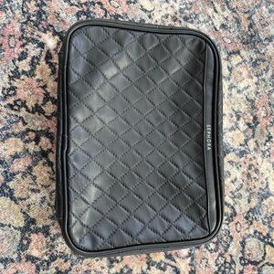 Sephora Quilted Black Toiletry Bag